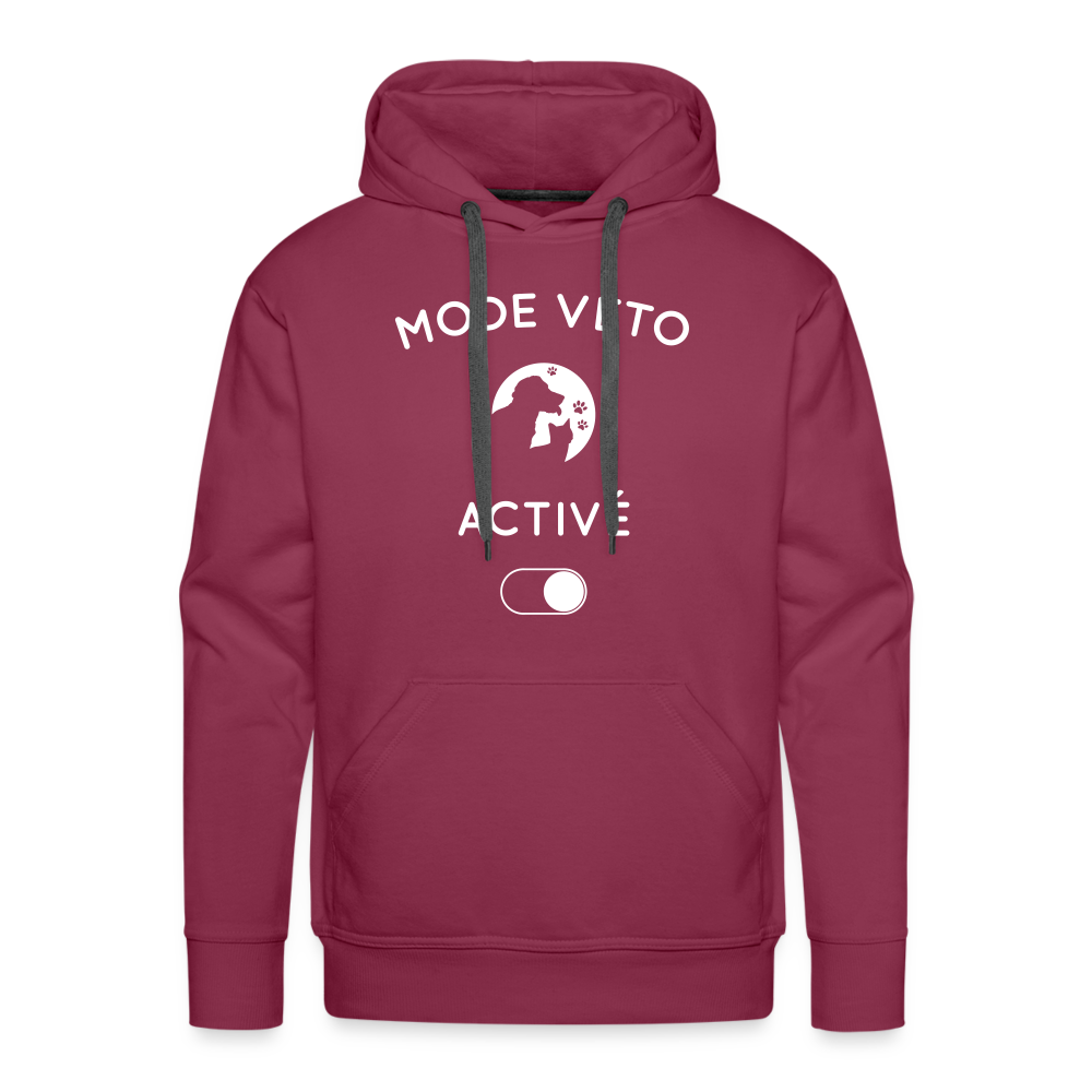 Sweat à capuche Premium Homme - Mode véto activé - bordeaux