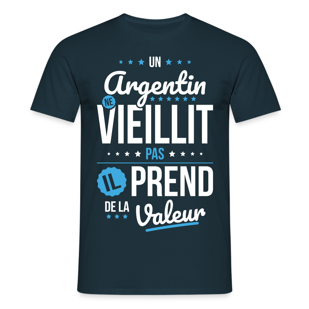 T-shirt Homme - Un Argentin ne vieillit pas - marine