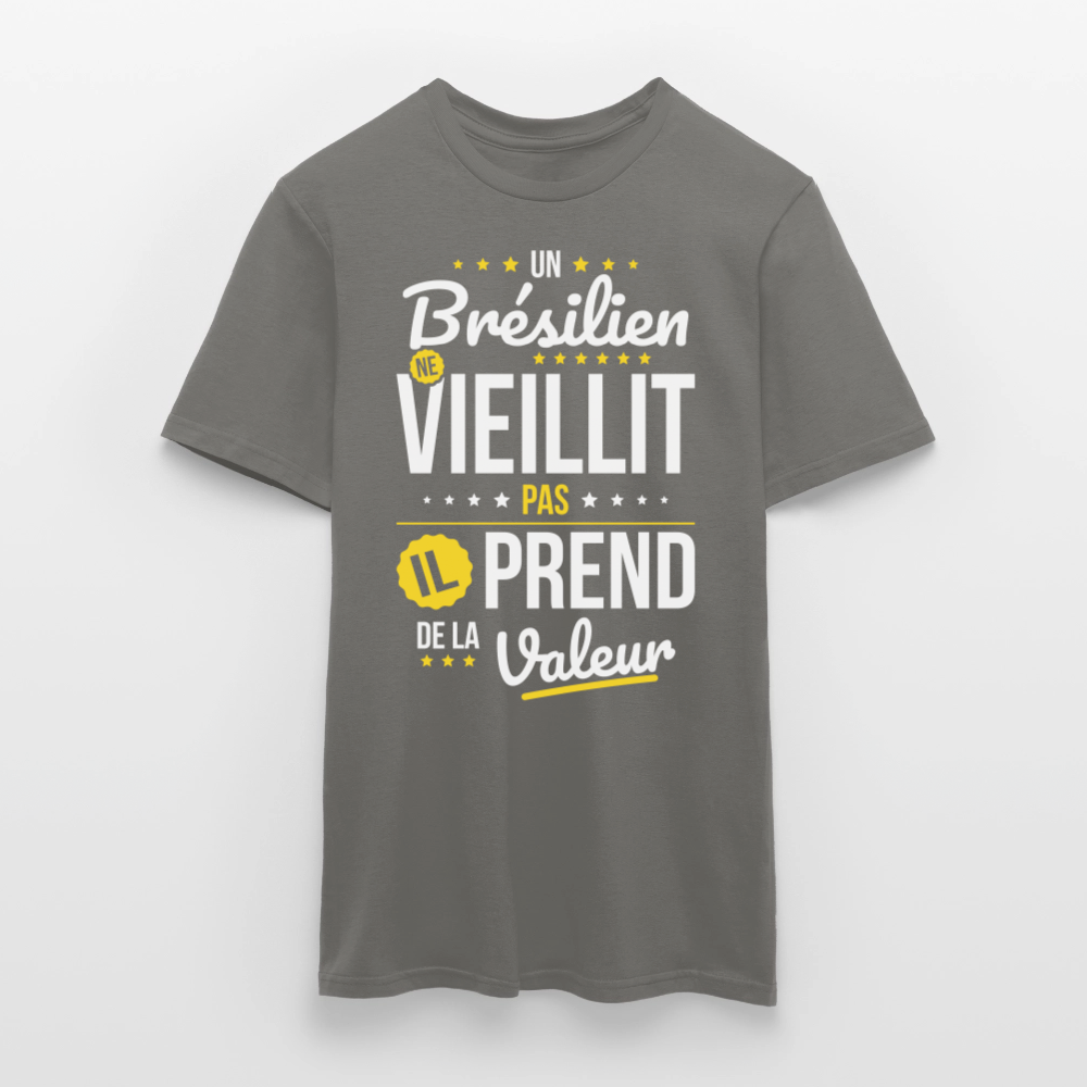 T-shirt Homme - Un Brésilien ne vieillit pas - gris graphite