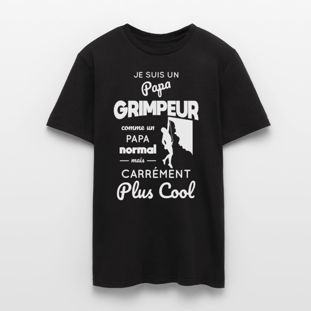 T-shirt Homme - Papa grimpeur plus cool - noir