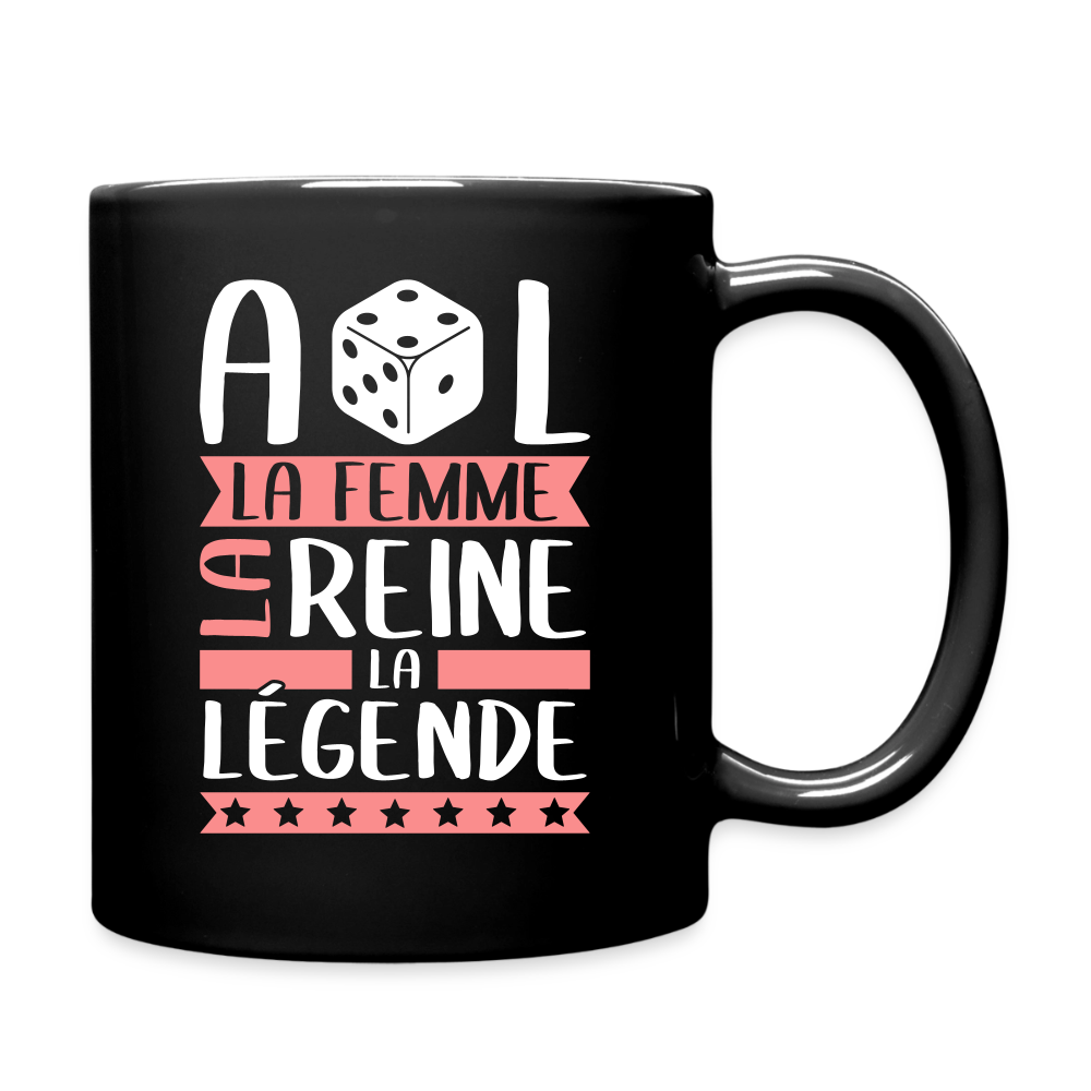 Mug uni Adèle rébus – La femme, la reine, la légende - noir