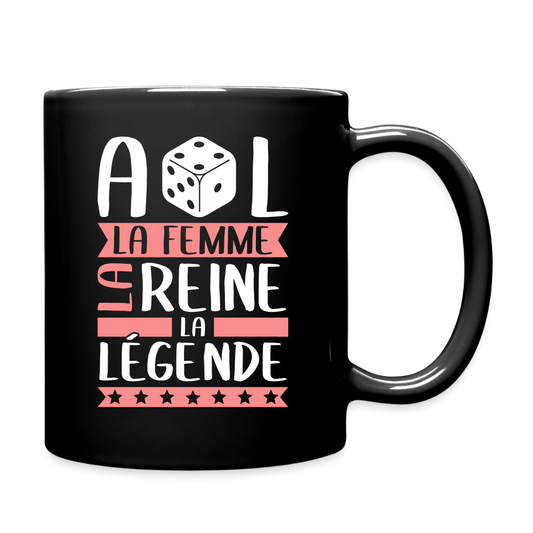 Mug uni Adèle rébus – La femme, la reine, la légende - noir