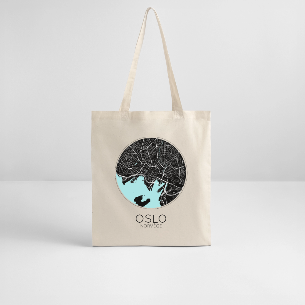 Tote Bag Oslo Bio Coloris Clair – Plan d'Oslo - écru doux