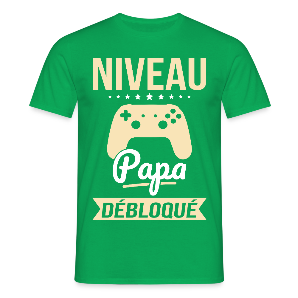 T-shirt Homme - Niveau Papa Débloqué - vert
