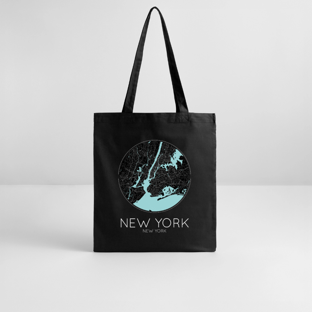 Tote Bag New York Bio – Plan de New York - noir
