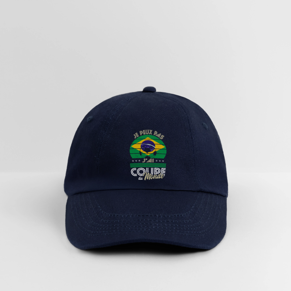Casquette classique - Je peux pas j'ai Coupe du Monde - Brésil - bleu/bleu
