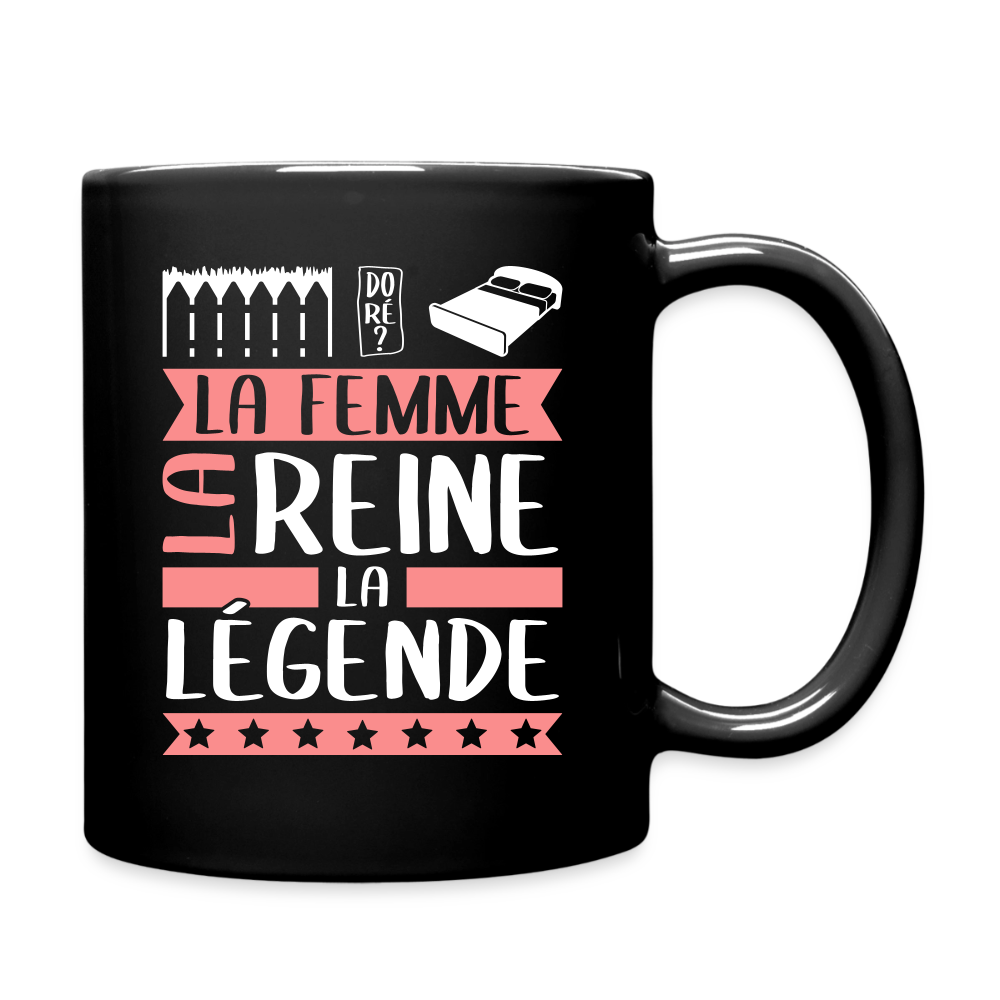 Mug uni Emilie rébus – La femme, la reine, la légende - noir