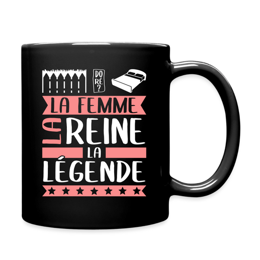 Mug uni Emilie rébus – La femme, la reine, la légende - noir