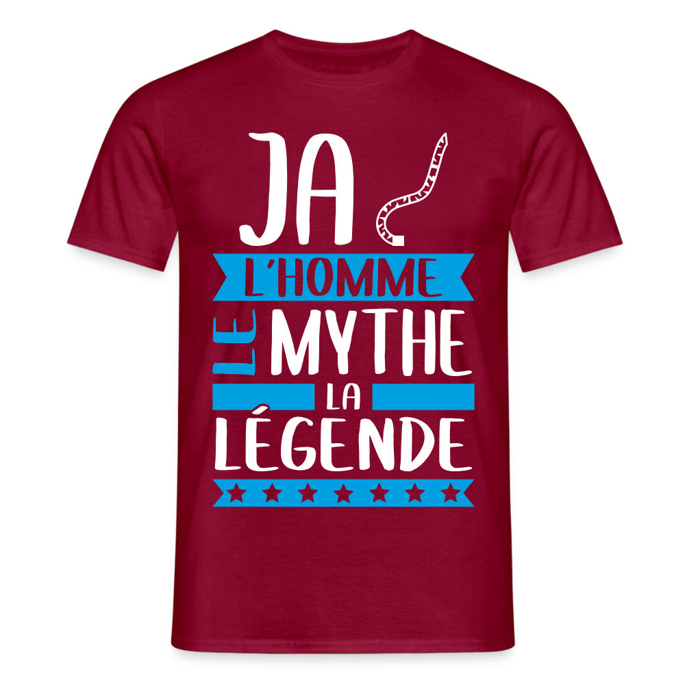 T-shirt homme Jacques rébus – L’homme, le mythe, la légende - rouge brique