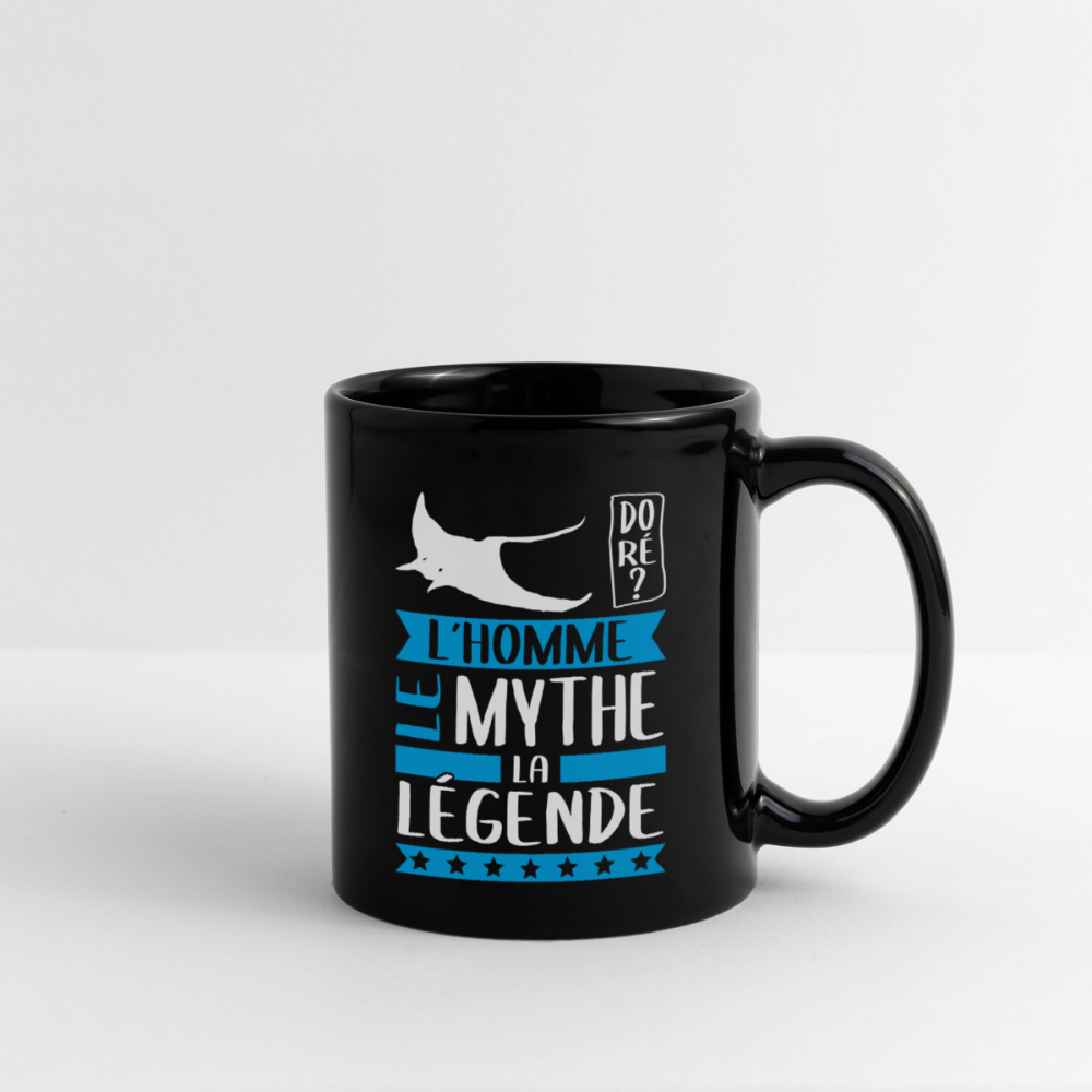 Mug uni Rémi rébus – L’homme, le mythe, la légende - noir