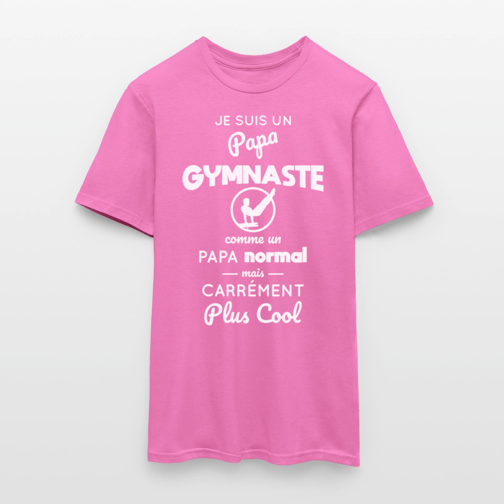 T-shirt Homme - Papa gymnaste plus cool - rose