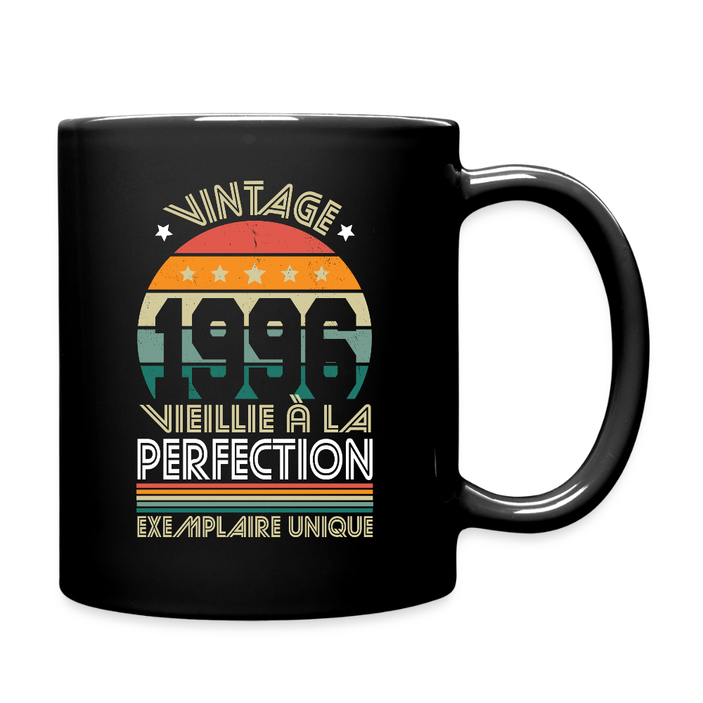 Mug anniversaire femme 30 ans – Vintage 1996 - Exemplaire unique - noir