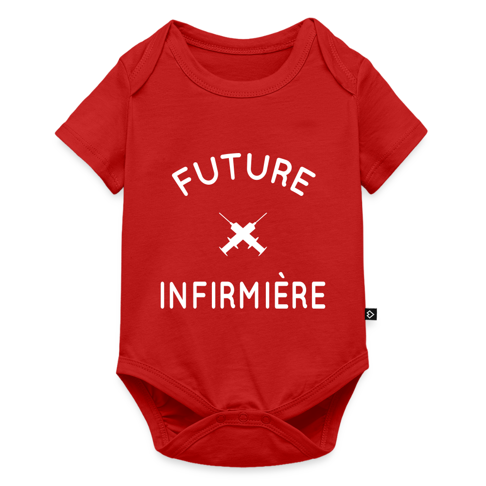 Body Bébé bio manches courtes - Future infirmière - rouge