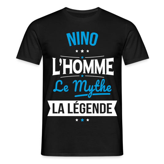 T-shirt Homme - Nino - l'Homme - le Mythe - la Légende - noir