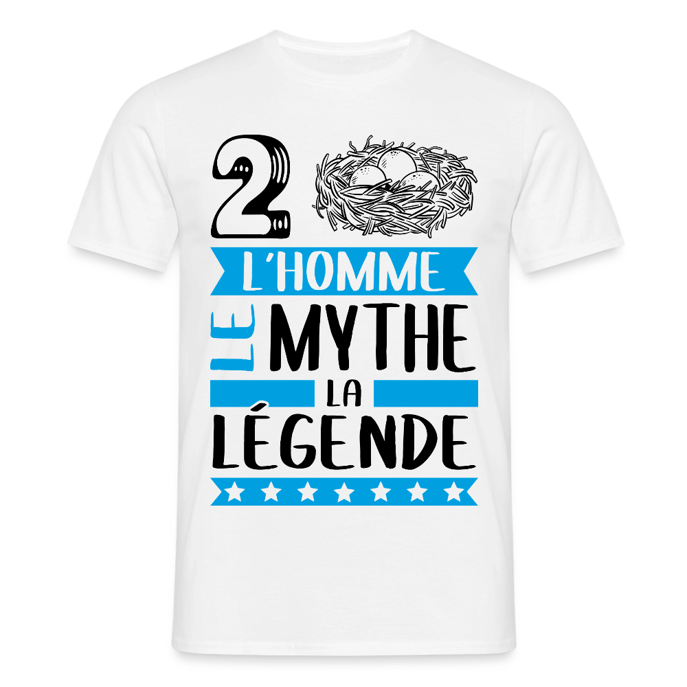 T-shirt homme coloris clair Denis rébus – L’homme, le mythe, la légende - blanc