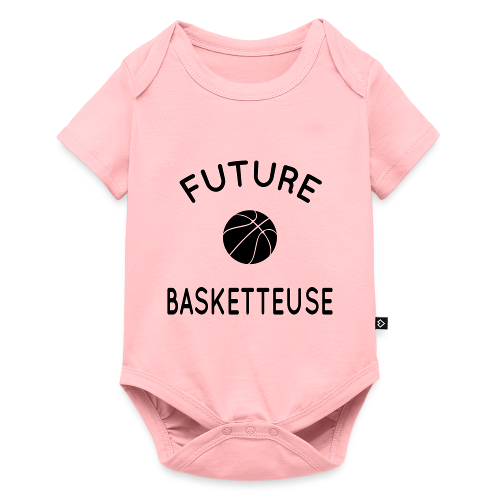 Body Bébé bio manches courtes - Future basketteuse - rose