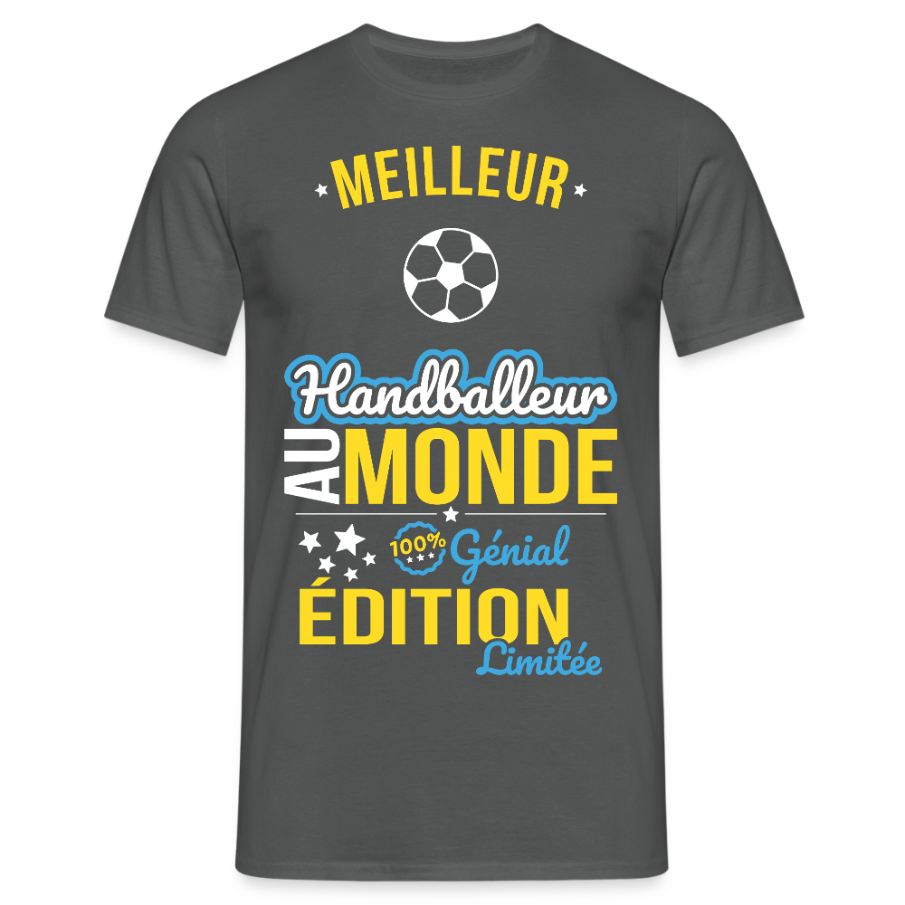 T-shirt Homme - Meilleur Handballeur au monde - 100% génial - charbon