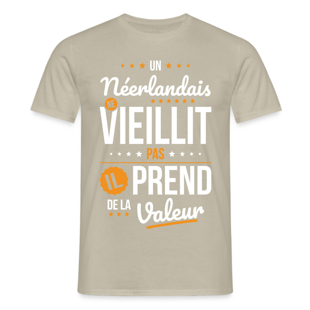 T-shirt Homme - Un Néerlandais ne vieillit pas - beige sable