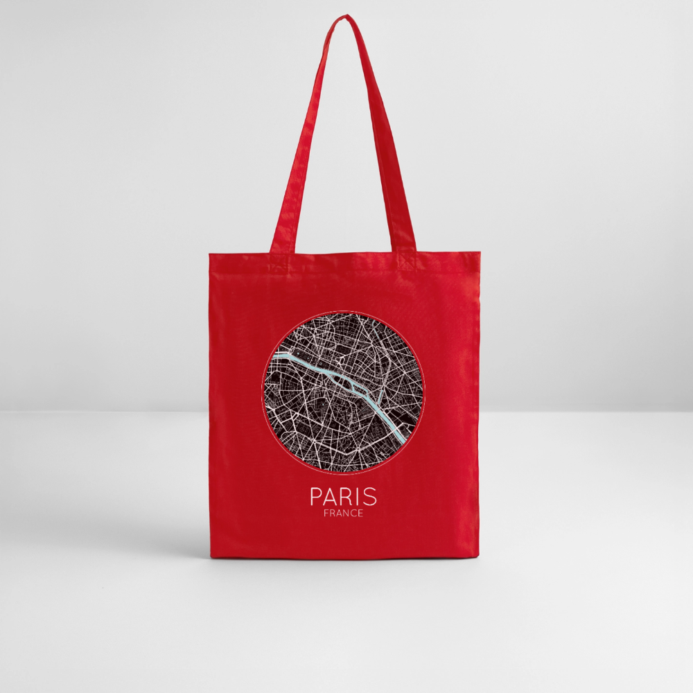 Tote Bag Paris Bio – Plan de Paris - rouge