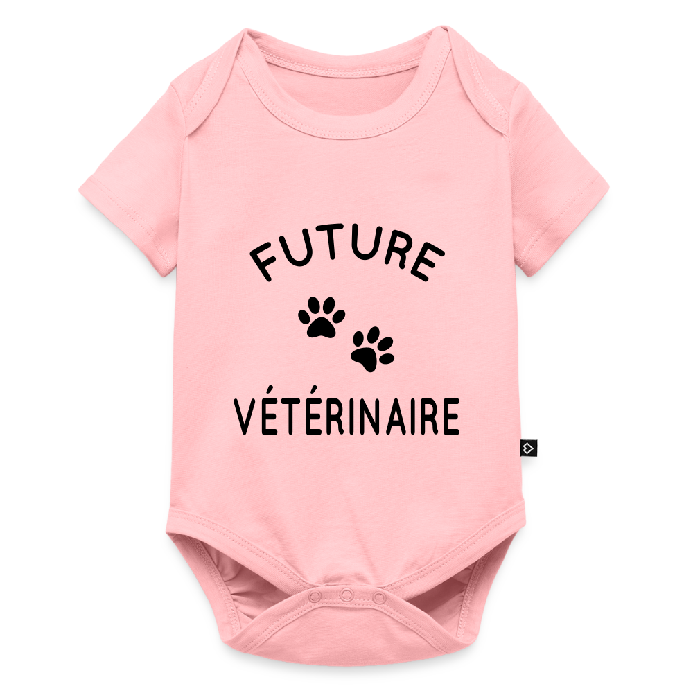 Body Bébé bio manches courtes - Future vétérinaire - rose