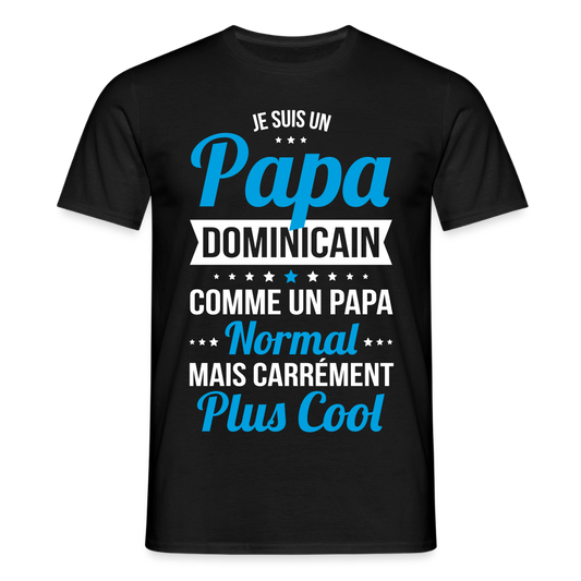 T-shirt Homme - Papa Dominicain Plus Cool - noir