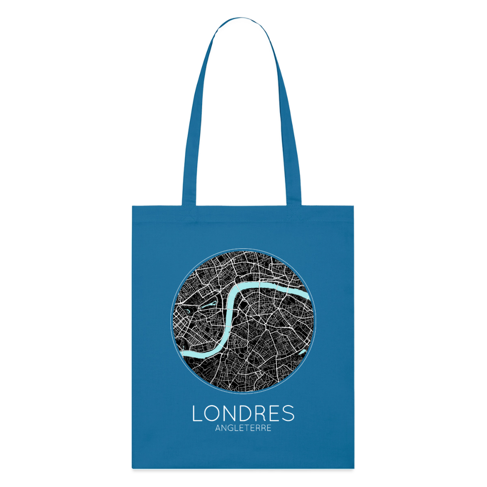 Tote Bag Londres Bio – Plan de Londres - bleu royal