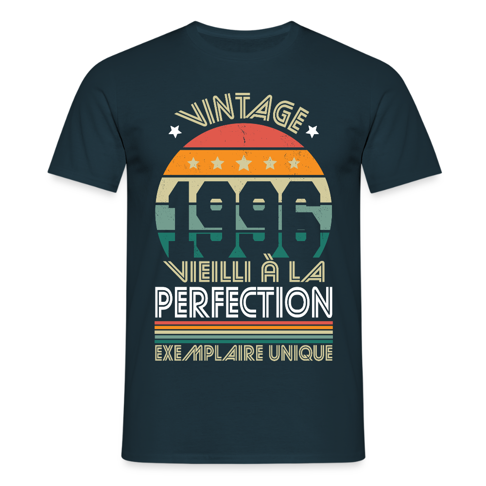 T-shirt anniversaire homme 30 ans – Vintage 1996 - Exemplaire unique - marine