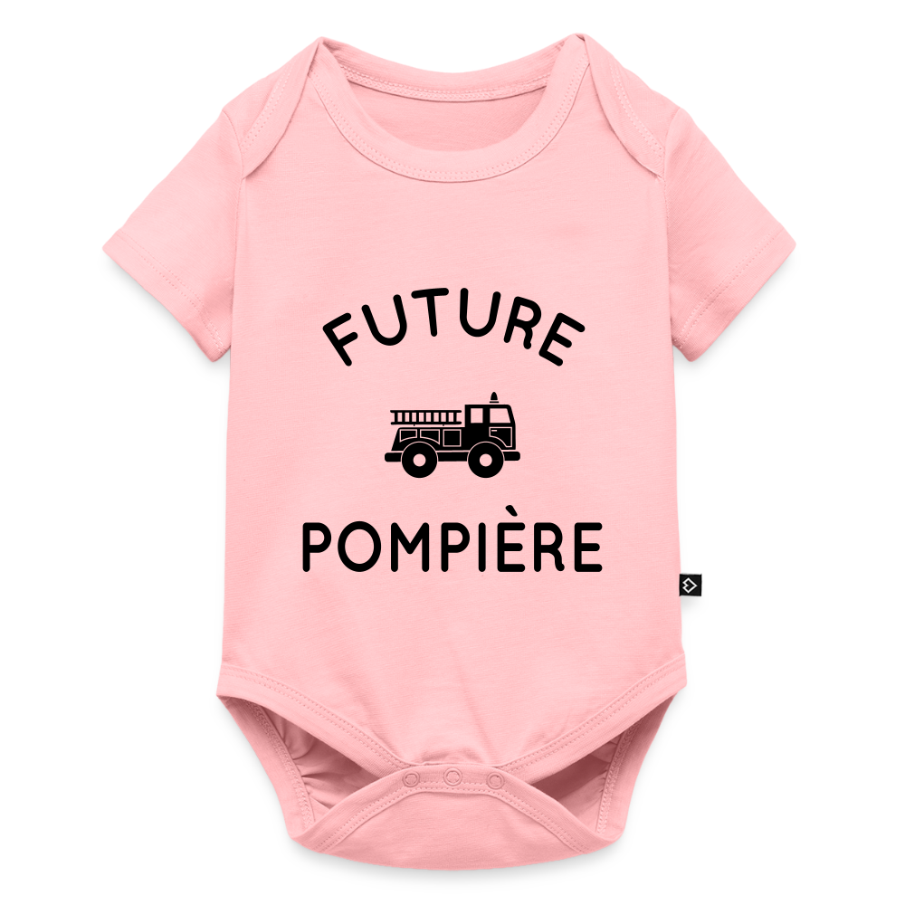 Body Bébé bio manches courtes - Future pompière - rose