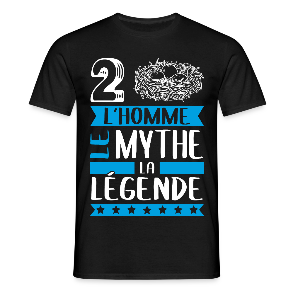 T-shirt homme Denis rébus – L’homme, le mythe, la légende - noir
