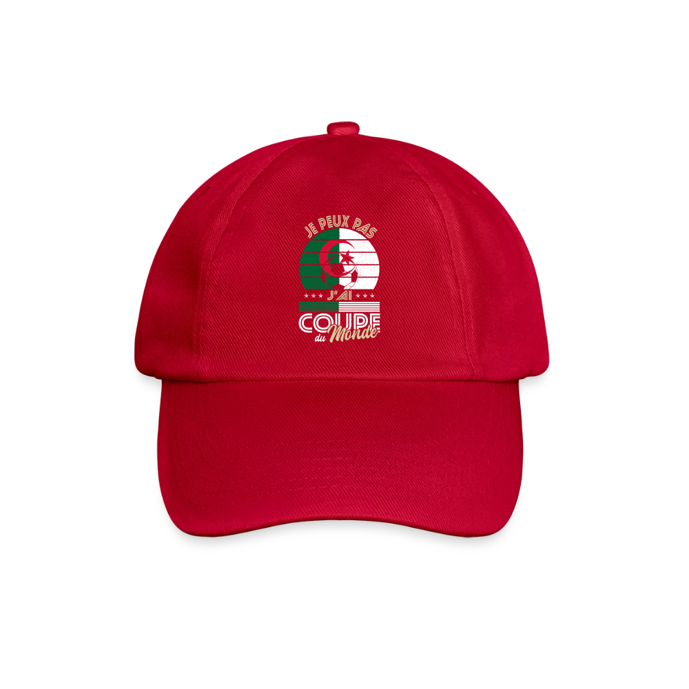Casquette classique - Je peux pas j'ai Coupe du Monde - Algérie - rouge classique