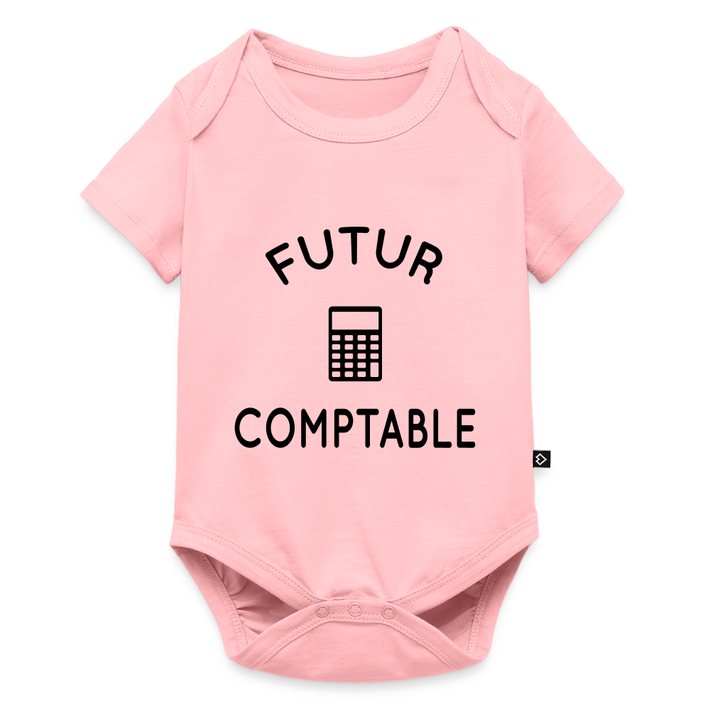 Body Bébé bio manches courtes - Futur comptable - rose