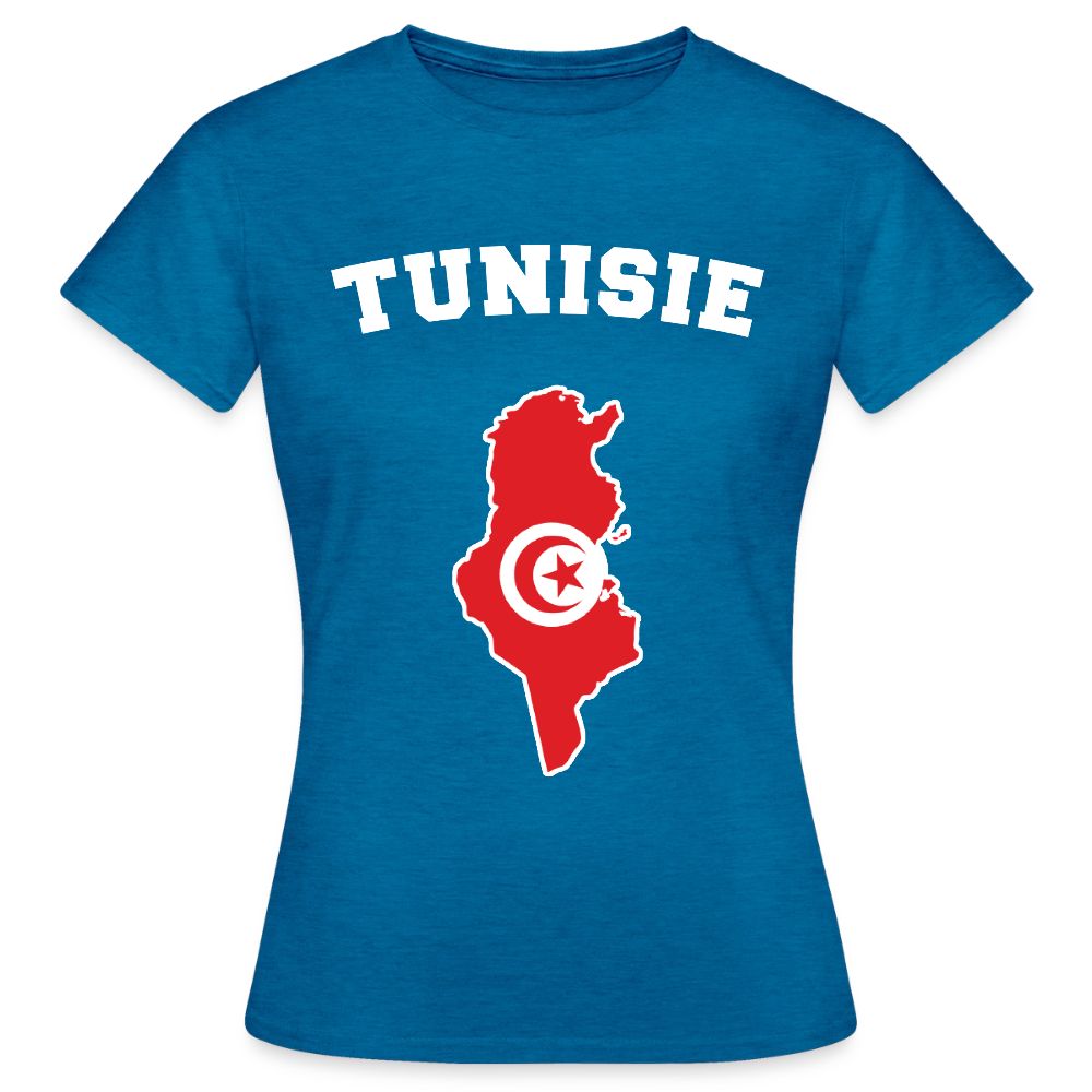 T-shirt Femme - Tunisie - bleu saphir antique chiné