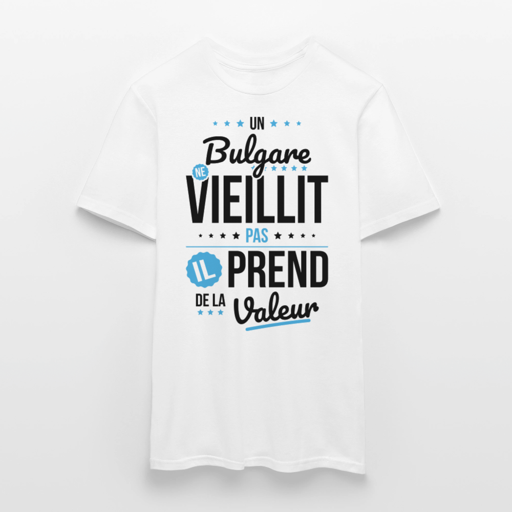 T-shirt Homme - Un Bulgare ne vieillit pas - blanc