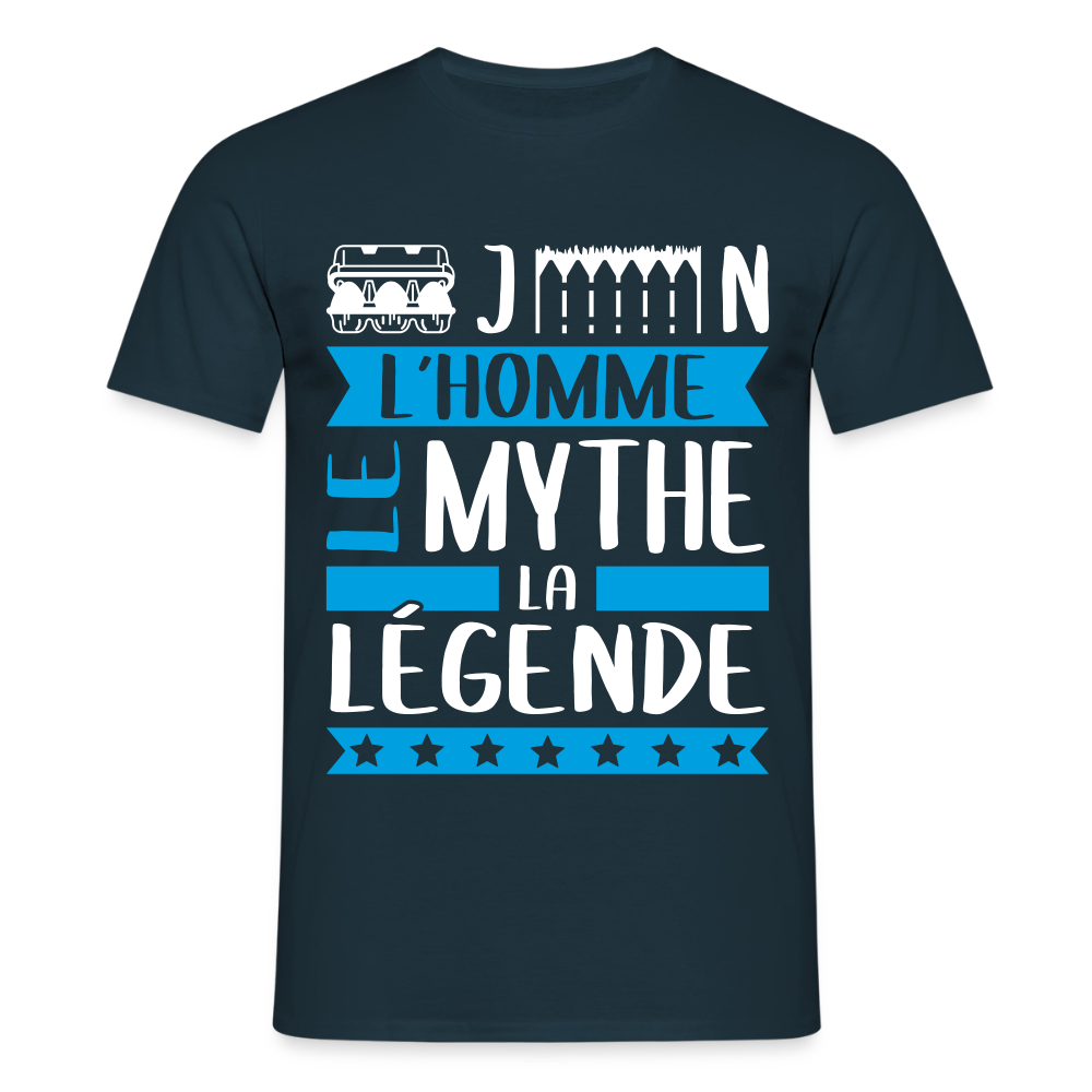 T-shirt homme Eugène rébus – L’homme, le mythe, la légende - marine