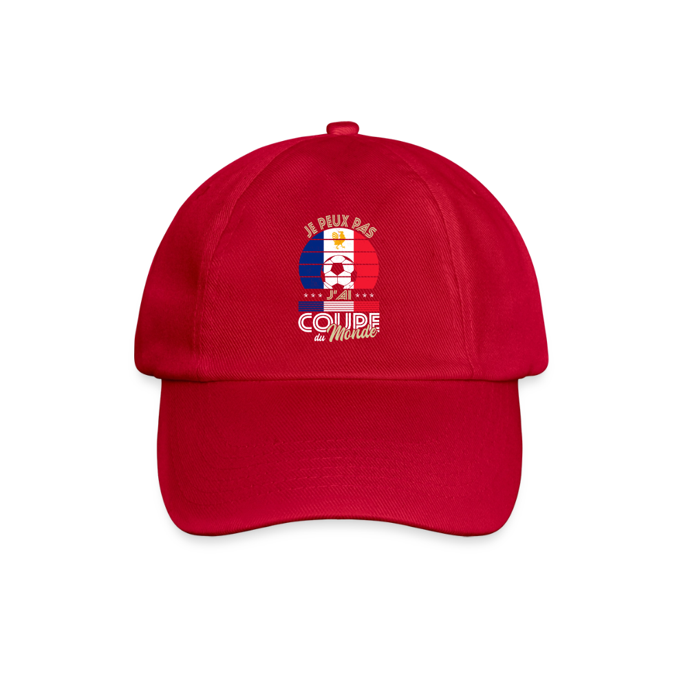 Casquette classique - Je peux pas j'ai Coupe du Monde - France - rouge classique