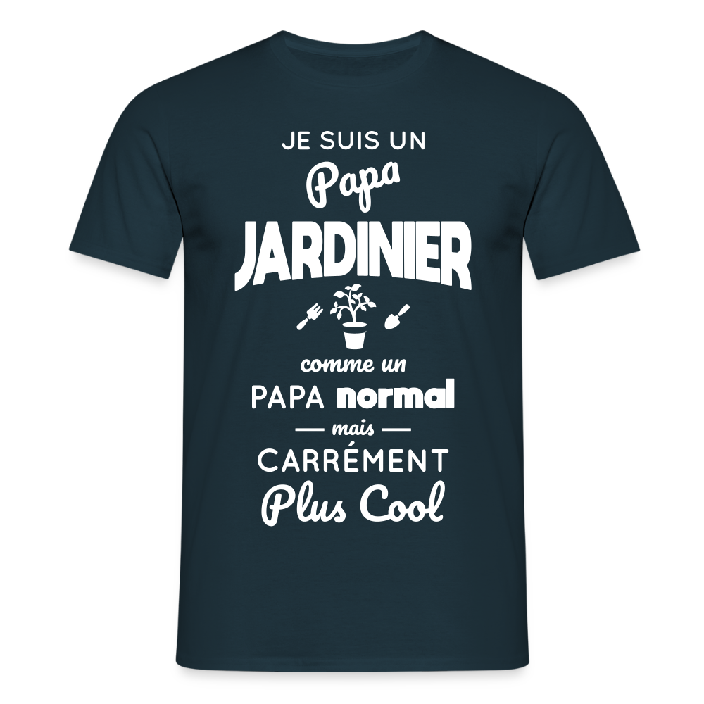 T-shirt Homme - Papa jardinier plus cool - marine