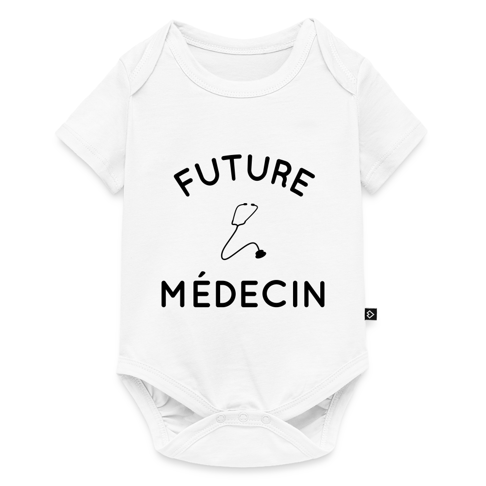 Body Bébé bio manches courtes - Future médecin - blanc