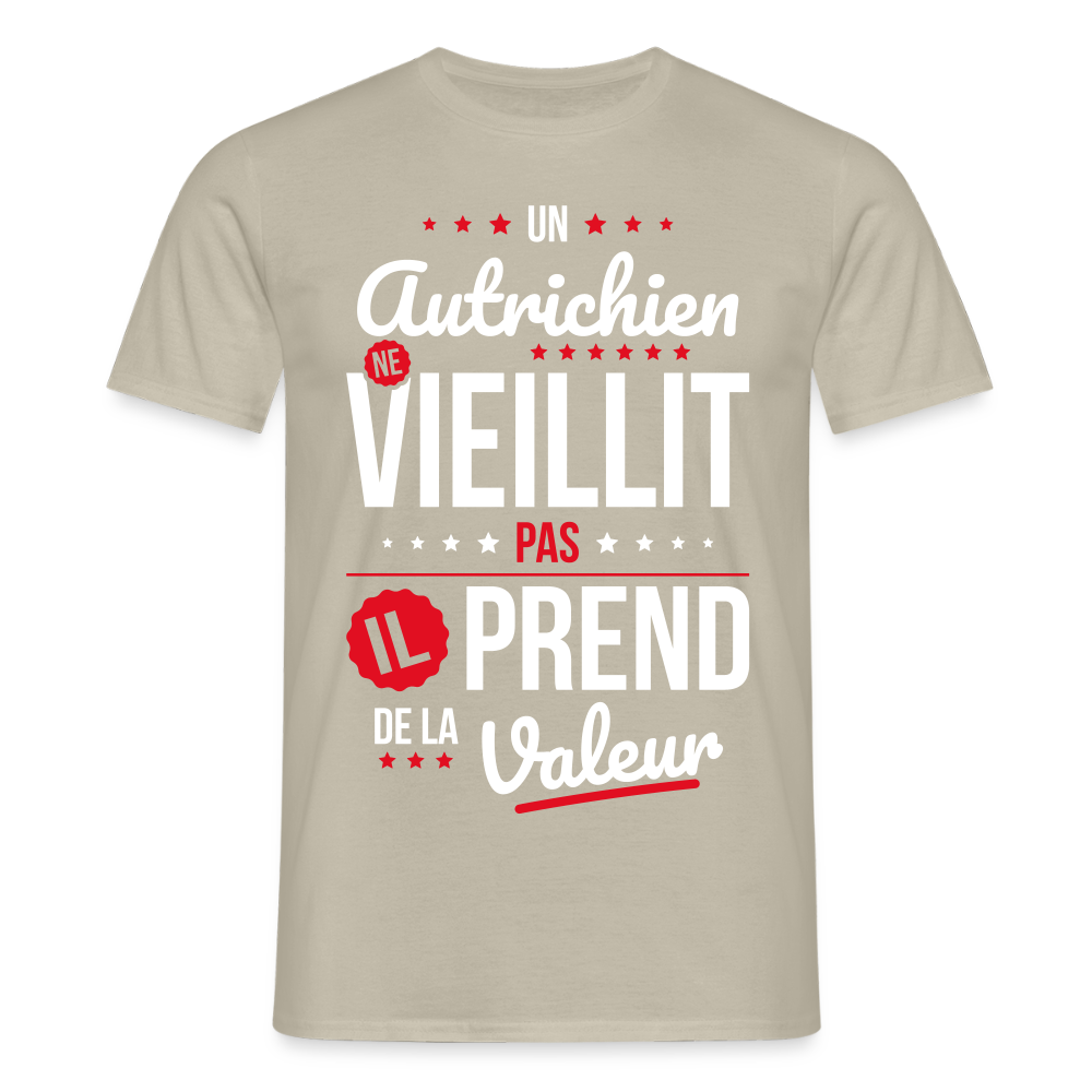 T-shirt Homme - Un Autrichien ne vieillit pas - beige sable