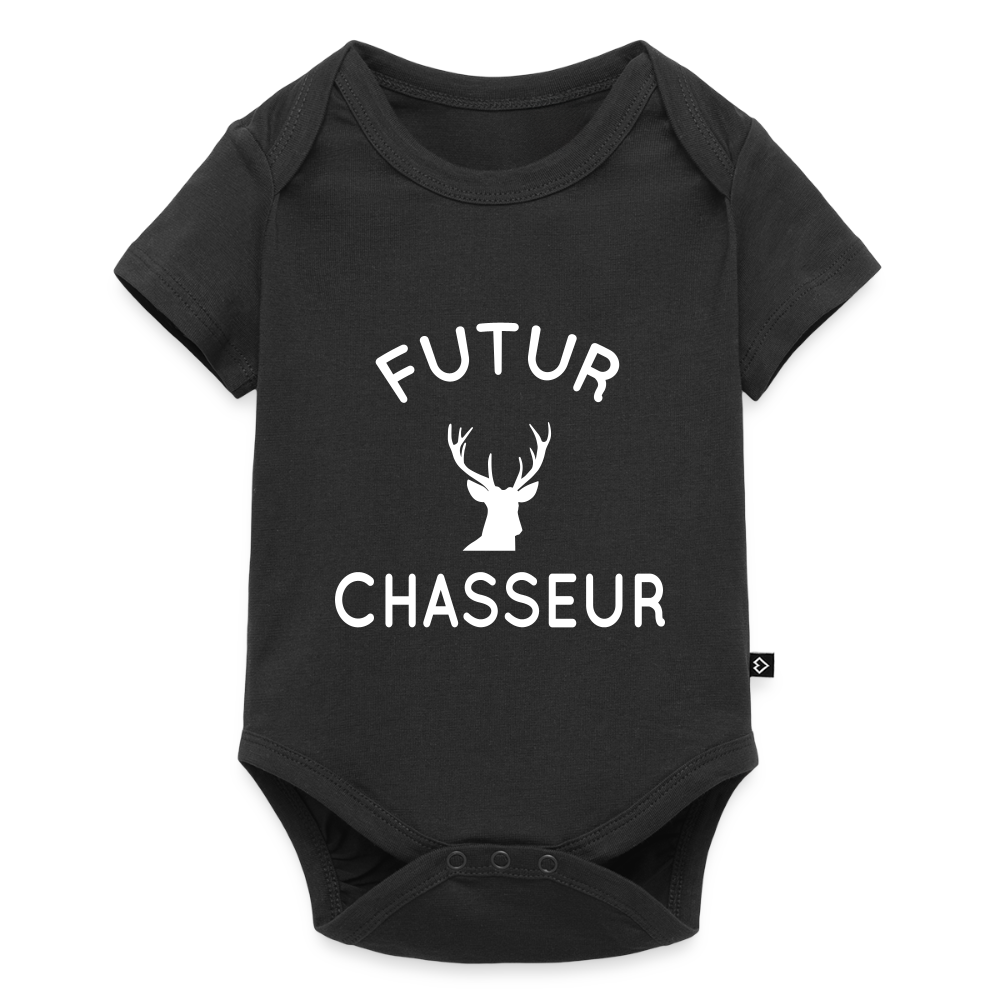 Body Bébé bio manches courtes - Futur chasseur - noir
