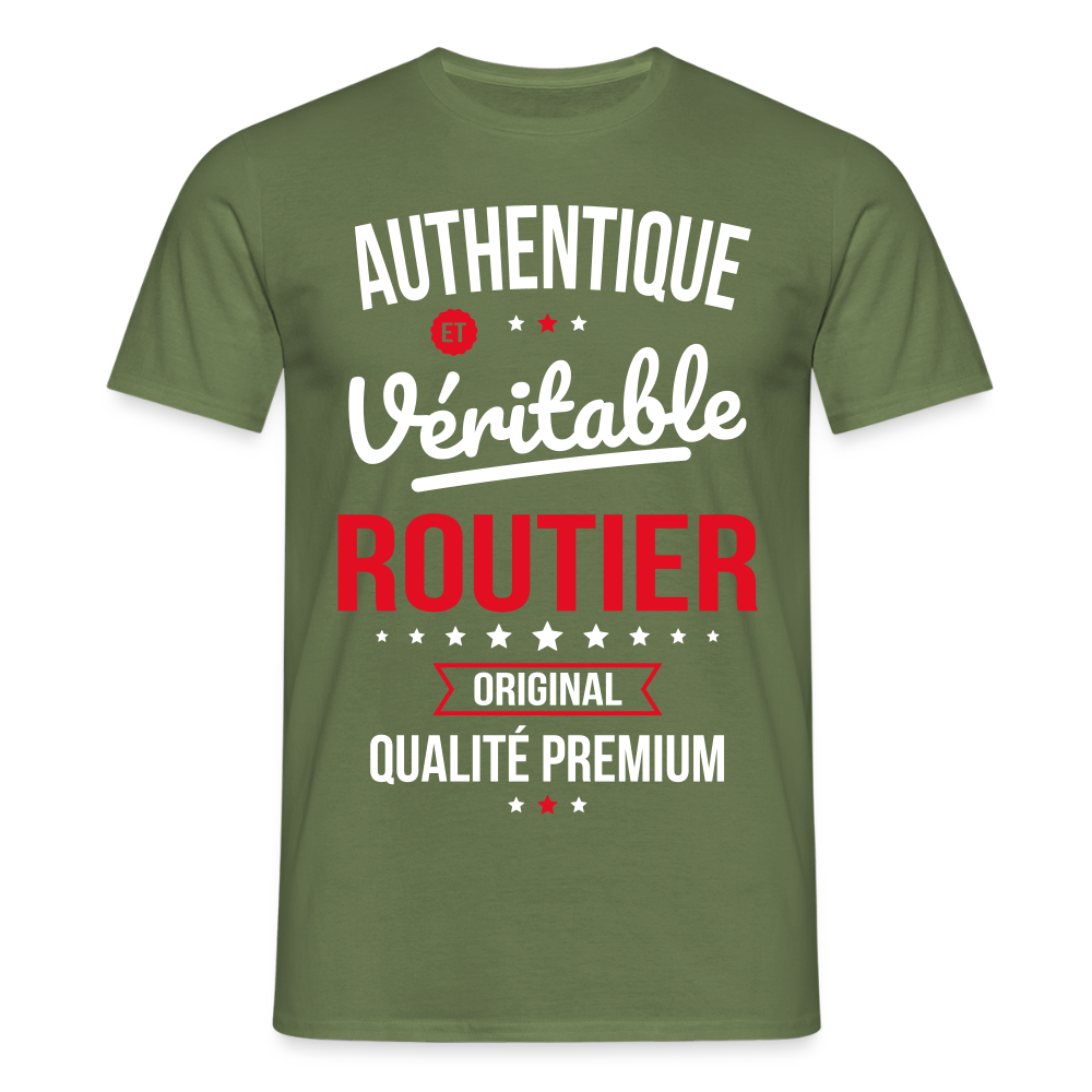 T-shirt Homme - Authentique et véritable Routier - vert militaire
