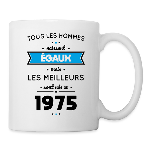 Mug blanc - Anniversaire 50 Ans - Les meilleurs sont nés en 1975 - blanc