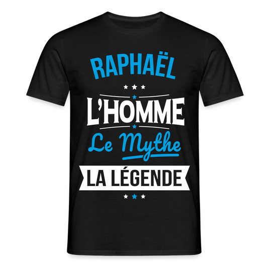T-shirt Homme - Raphaël - l'Homme - le Mythe - la Légende - noir