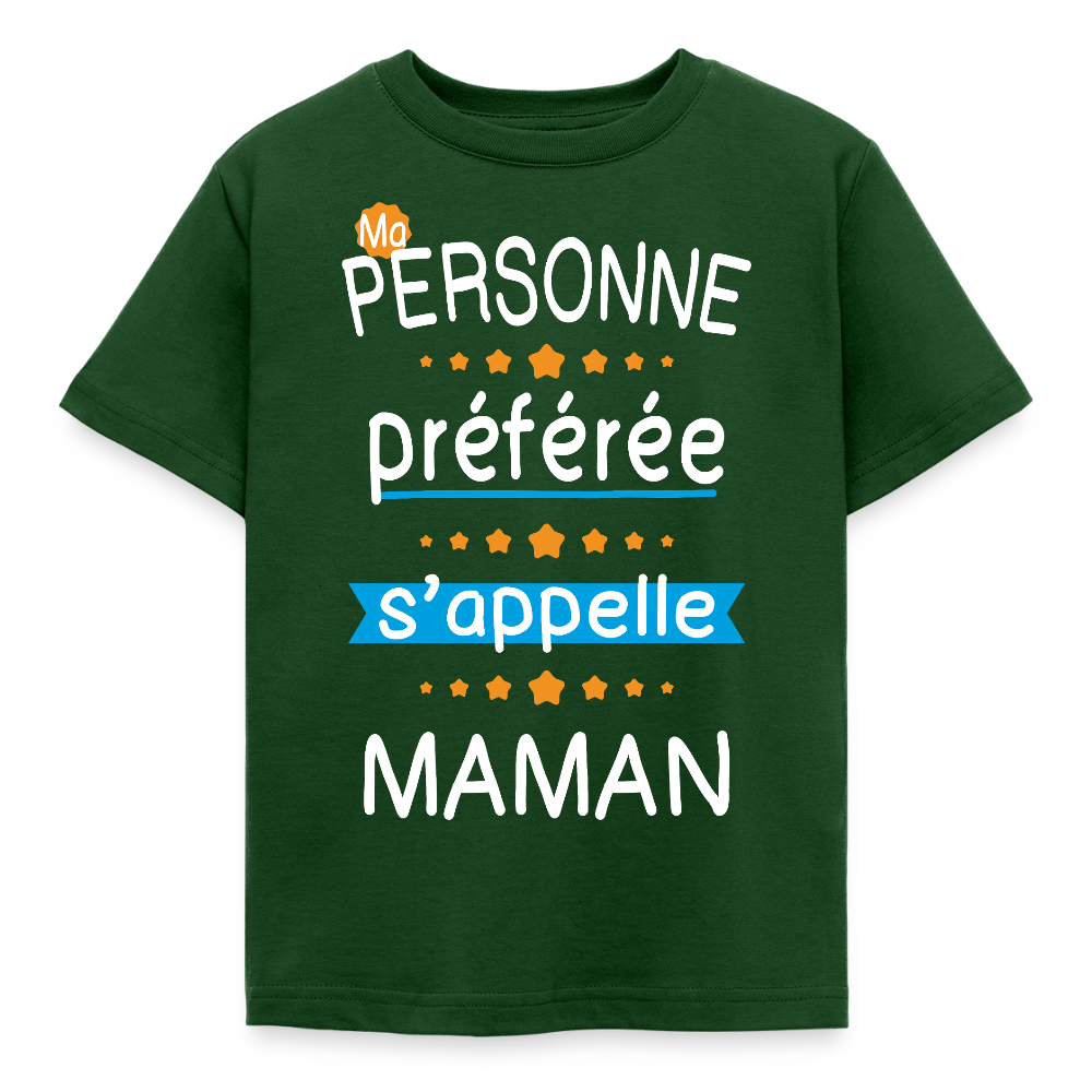 T-shirt enfant - Personne préférée Maman - vert forêt