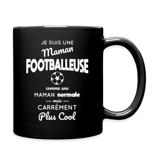 Mug uni - Maman footballeuse plus cool - noir