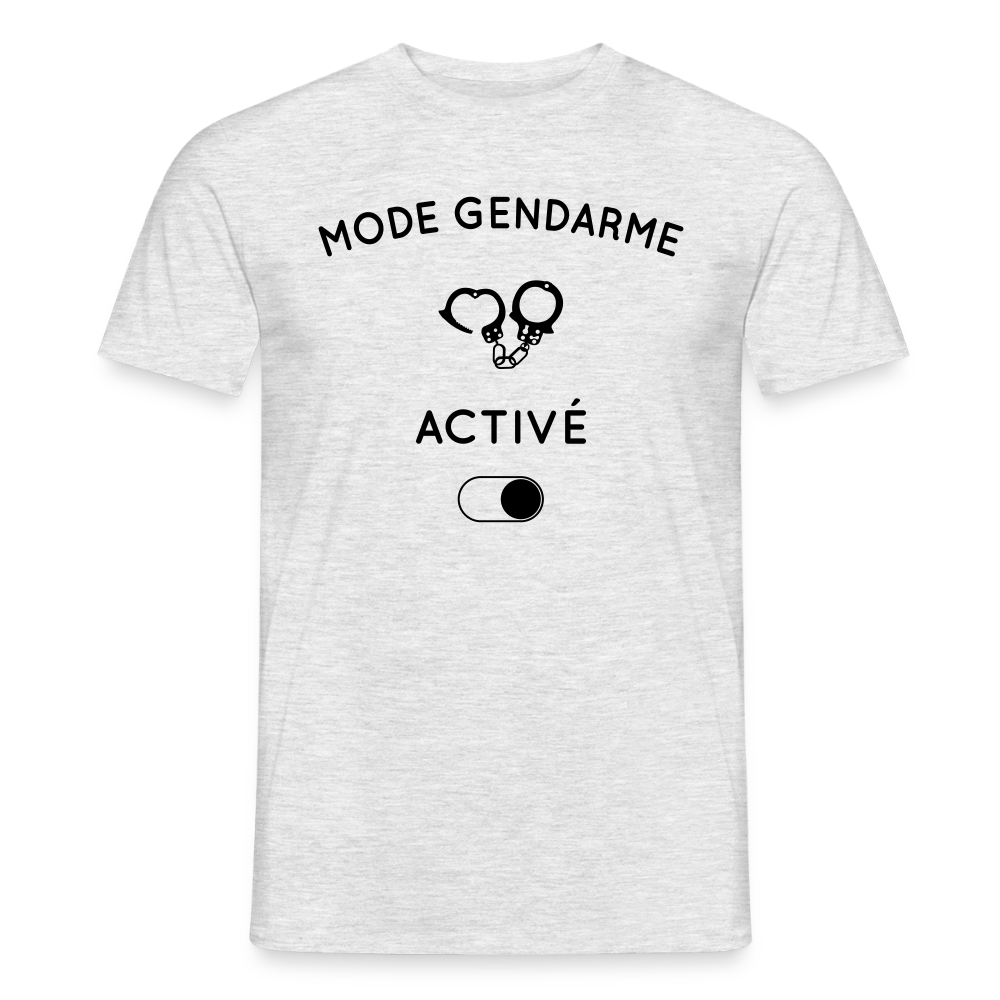 T-shirt Homme coloris clair - Mode gendarme activé - gris chiné