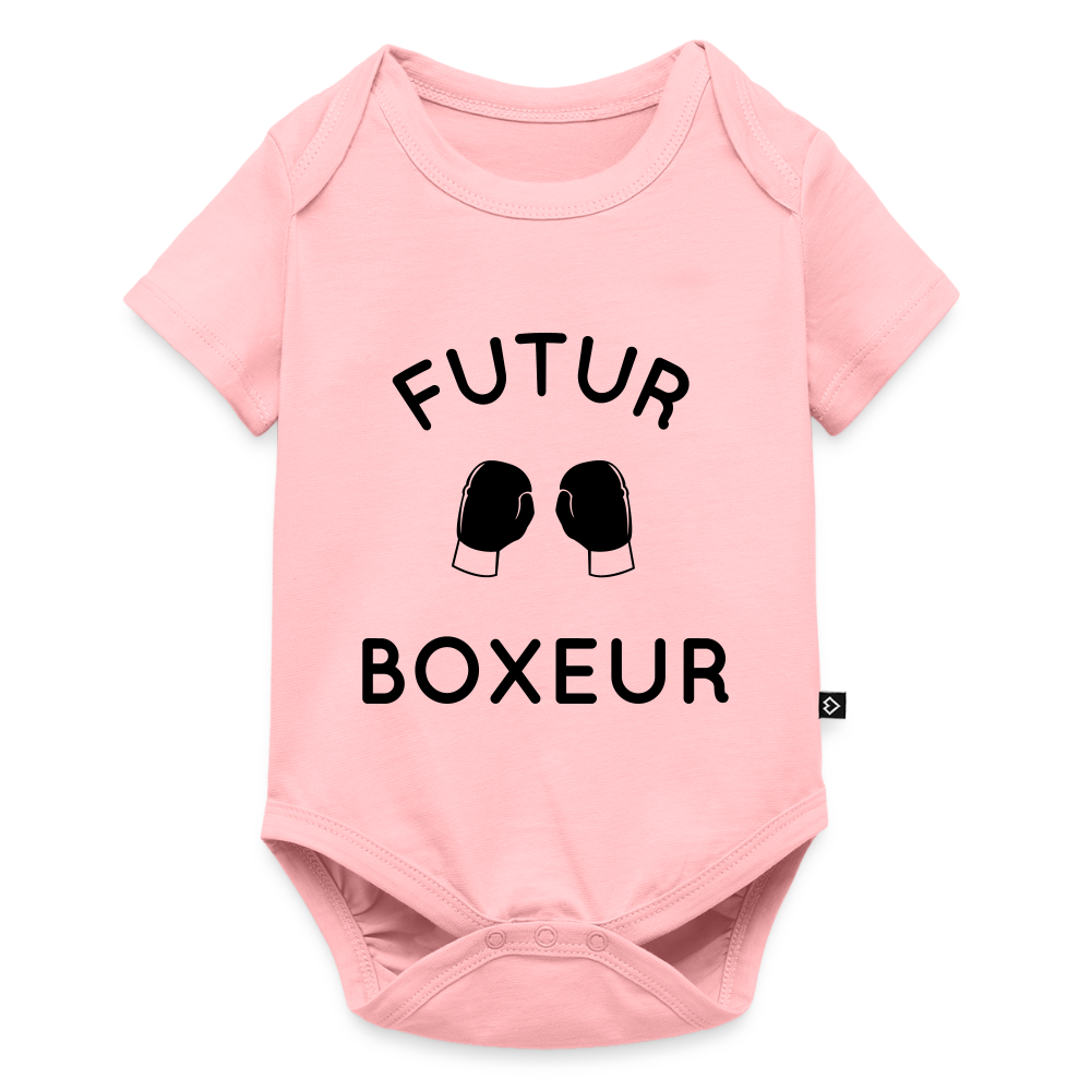 Body Bébé bio manches courtes - Futur boxeur - rose