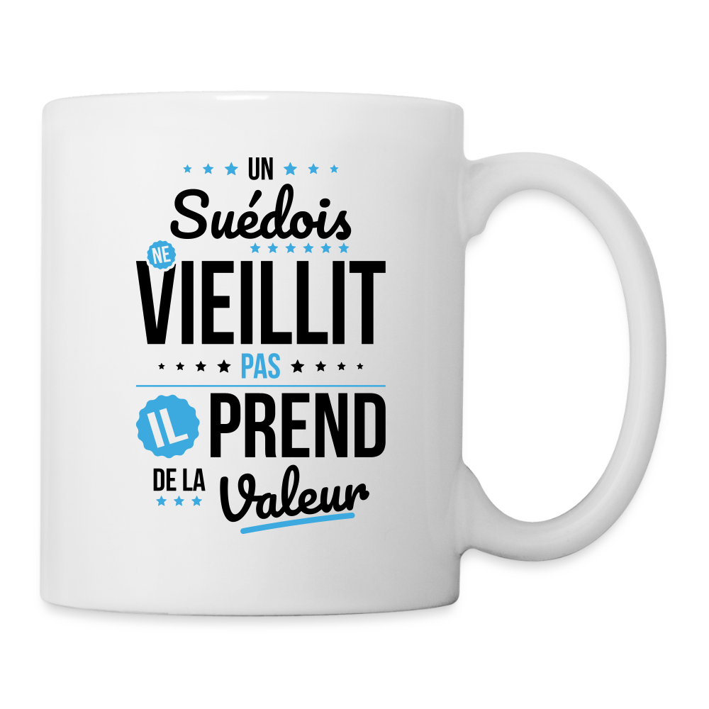 Mug blanc - Un Suédois ne vieillit pas - blanc