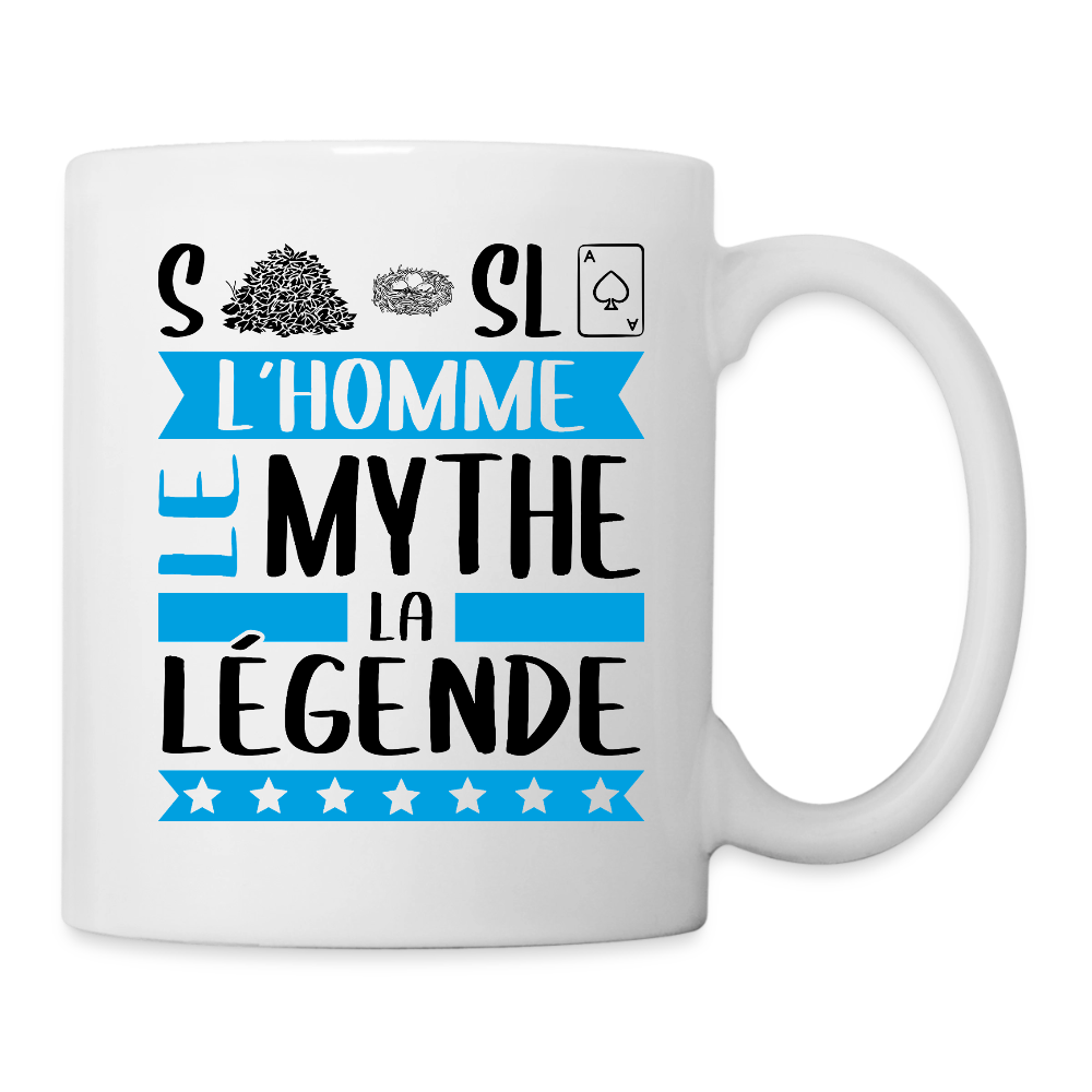 Mug blanc Stanislas rébus – L’homme, le mythe, la légende - blanc