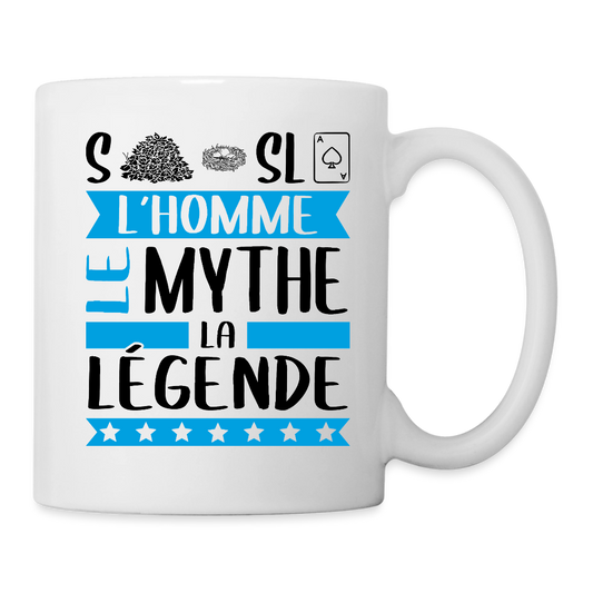 Mug blanc Stanislas rébus – L’homme, le mythe, la légende - blanc