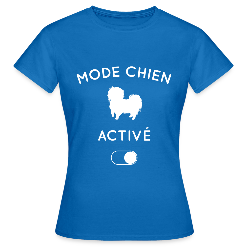 T-shirt Femme - Mode chien activé - bleu royal